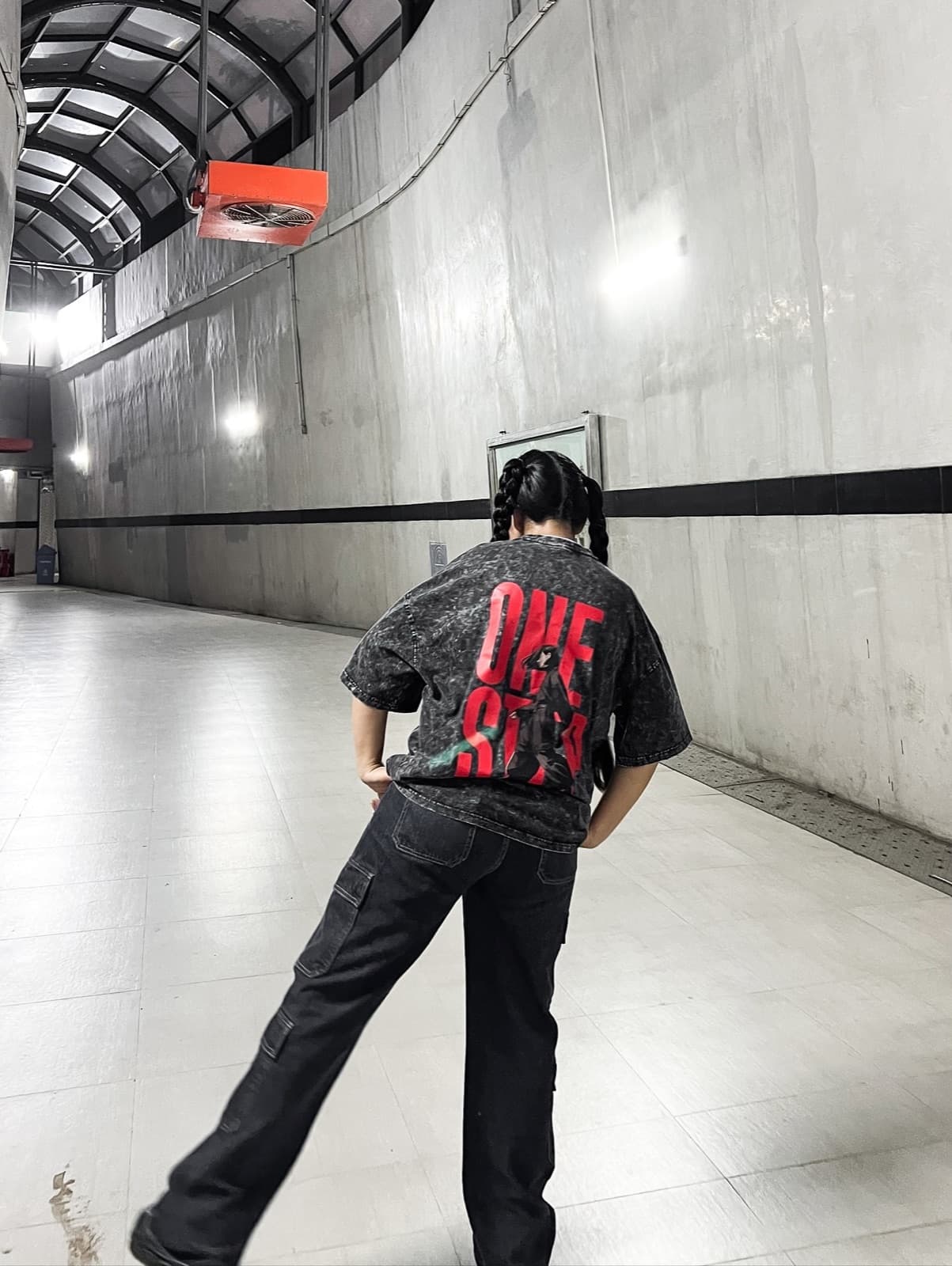 One Star Acid Wash Tee