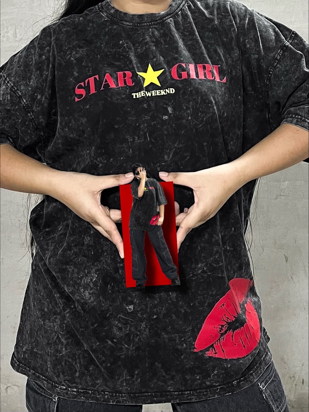 Star Girl Acid Wash Tee